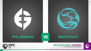 Evil Geniuses vs beastcoast Game 2 - 2023 DPC SA Div 1 Tour 1 w/ Math & Sherlock