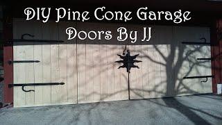 DIY Garage doors with hand forged hinges