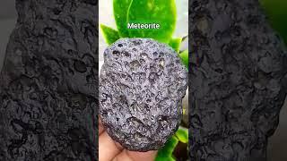 Super Black tektites minerals magnetic meteorite stone found in garden  