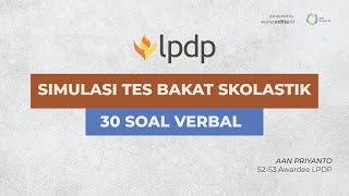 Simulasi Tes Bakat Skolastik LPDP sub tes Kemampuan Verbal