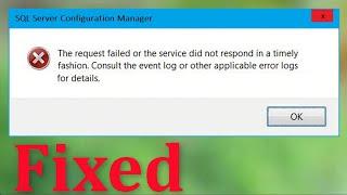 How To Fix The Request Failed Or The Service Did Not Respond In a Timely Fashion Windows 10/8/7