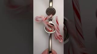 CANDY CANE CANDY CRUSHING ASMR #pineapple #asmr #satisfying #candy #shorts