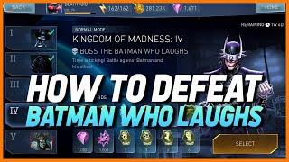 Injustice 2 Mobile | How to Defeat Boss Batman Who Laughs | Kingdom Of Madness