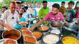 30/- Heavy Rush Punjabi Street Food India | Highest Selling Rajma Kadhi Chawal