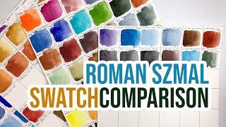 Roman Szmal Colors Swatch Comparison - Titanium Brown, Chromium Green Oxide Dk & Cobalt Blue Lt! 