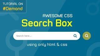 Animated Search Box - HTML & CSS