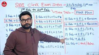 SBI Clerk 2024-25 Mock Plan  | Time Table By Saurav Sir