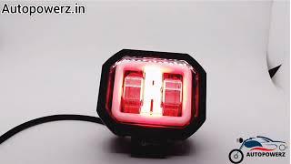 Autopowerz R square led fog projector light  DC9-80V 60W for All Motorcycle like Royal Enfield HJG