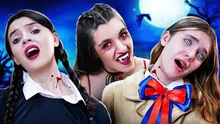 Vampiros Vs Wandinha Addams Vs Megan na Escola! Relacionamentos Incríveis na Vida Real!