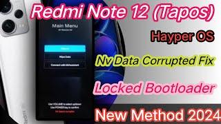 Redmi Note 12 (Tapas) Hyper OS Firmware | Nv Data Is Corrupted Fix | Hardware Method 2024 |Gsm_Akash