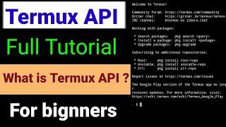 Termux API: Full Tutorial For Bignners | What is API ? | how to use termux in hindi