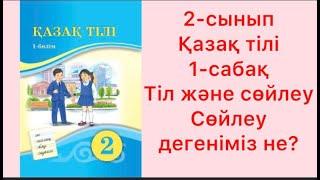 2-сынып Қазақ тілі 1-сабақ Тіл және сөйлеу.  Сөйлеу дегеніміз не