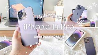  IPHONE 14 PRO UNBOXING | DEEP PURPLE 256GB | IPHONE 14 PRO AESTHETIC UNBOXING 