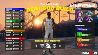 *NEW* SPEEDBOOSTING STRETCH W/ CONTACT DUNKS! DEMIGOD CENTER BUILD IN NBA 2K21! (MY OFFICIAL BUILD)