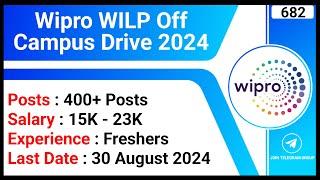 Wipro WILP Off Campus Drive 2024 | Wipro Jobs | Scholar Trainee Vacancy 2024 | Full Time Jobs