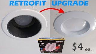 Cheap Retrofit Upgrade | Recessed Can to LED Flush Light | BR30