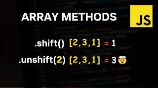 JavaScript Array Methods: shift() and unshift() Explained