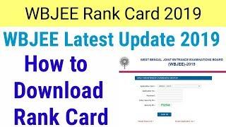 WBJEE Rank Card Download 2019, how to download WBJEE Rank Card