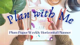 Plan with Me | Plum Paper Sticker Subscription Unboxing | Plum Paper Horizontal Weekly Planner