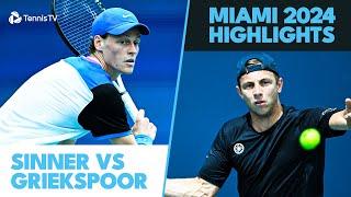 Jannik Sinner vs Tallon Griekspoor Highlights | Miami 2024