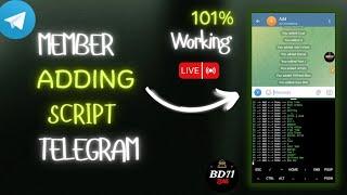 Telegram New Member Adder Script For 2025/ Per Account Add 50 Member/ No Account Ban | Live Proof 