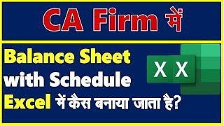 How to Make Balance Sheet in Excel Format with Schedule | How to Prepare Balance Sheet in Excel