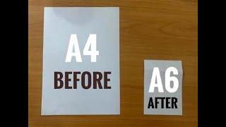 How to Cut an A4 Paper to an A5 & A6 - Simple technique