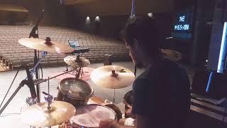 Elias Castro on Drums Warming Up before Sound Check