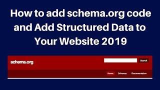 How to add schema.org code and Structured Data to Your Website 2019 | Digital Marketing Tutorial