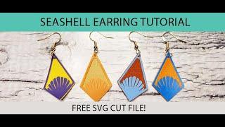 SEASHELL EARRING tutorial for cricut