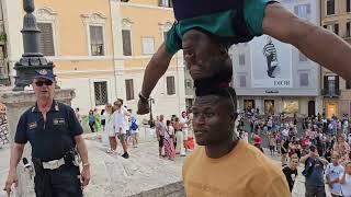 RAMADHANI BROTHERS SPANISH STAIR CLIMB ROME ITALY