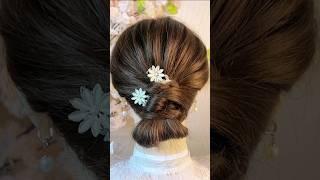 super easy quick hairstyles | Best  hairstyle #shaheen #hairstyle #shorts #bunhairstyle #ytshorts