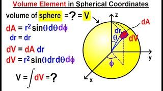 Physics Ch 67.1 Advanced E&M: Review Vectors (78 of 113) Volume of a Sphere in Spherical Coordinates