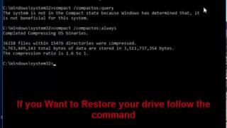 How To Compress Windows 10 Drive and Installation Files Folders