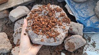 New video Brown multi Gritty sand floor,+Clay pot crumbling oddly satisfying