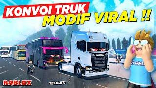 KONVOI NAIK TRUK TELOLET BASURI MODIFIKASI VIRAL KE GUNUNG !! ROLEPLAY BUS INDONESIA - Roblox