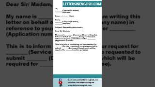 Sample Letter Requesting Documents from Customer