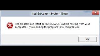 How to fix msvcp100.dll missing error