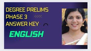 ENGLISH degree prelims phase 3||LDC||PSC||sruthy's learning square