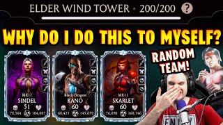 MK Mobile. Fatal Elder Wind Tower Battle 200. Random Team Let Me Down...