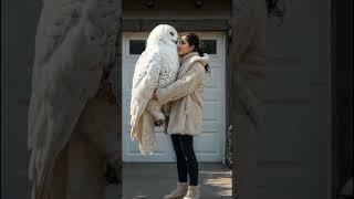 Гигантская сова полярная#сова #мощь #shorts #snow #owl