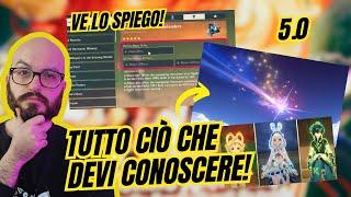 QUEL CHE DEVI SAPERE SU GENSHIN 5.0! Spiegazione 50/50, Artefatti, 5 Stelle, e Benedizioni!