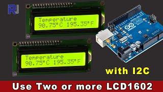 How to use multiple LCD1602 I2C or LCD2004 display with Arduino