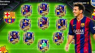 Barcelona - All Time Best Squad Builder! MSN Messi Neymar Suarez!! FC Mobile