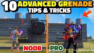 TOP 10 ADVANCED GRENADE TIPS AND TRICKS FOR FREE FIRE | BROKEN JOYSTICK