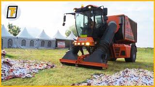 This Giant TRASH VACUUM Sweeps Festival Grounds CLEAN - Fascinating Most Powerful Cleaning Machines