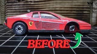 Not RED, Ferrari Testarossa Diecast Restoration. Custom Build & 3D-Printed Parts