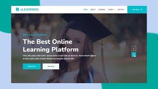 Complete Responsive E-learning Education Website Design | Free Source Code 