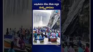 Fishing in Srisailam Project |  ఒక్కసారిగా చేపల వేటకు వచ్చిన మత్స్యకారులు | ZEE Telugu News