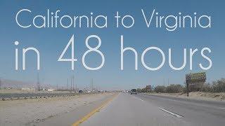 California to Virginia Driving Time Lapse - Road Trip